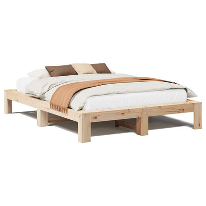 Letto senza Materasso 140x200 cm in Legno Massello di Pino | homemem39