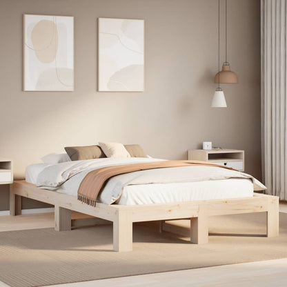 Letto senza Materasso 120x200 cm in Legno Massello di Pino | homemem39