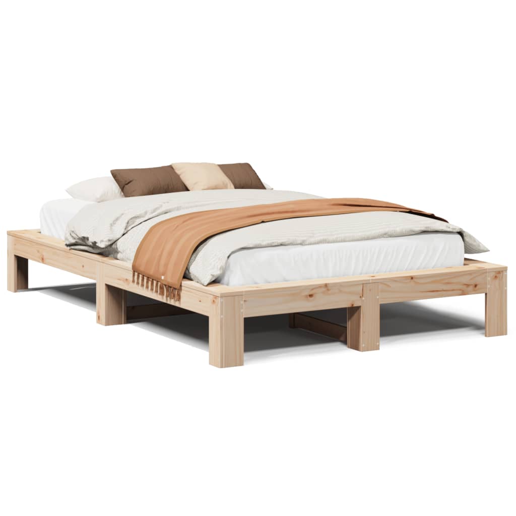 Letto senza Materasso 135x190 cm in Legno Massello di Pino | homemem39