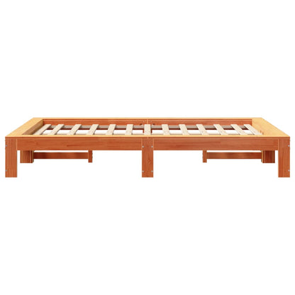 Letto senza Materasso Marrone Cera 120x190 cm in Legno di Pino