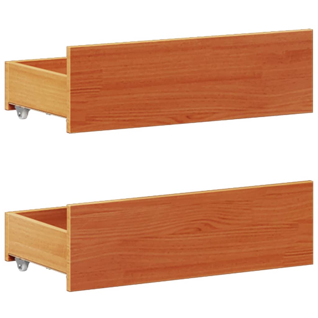 Giroletto senza Materasso con Testiera Marrone Cera 180x200Pino - homemem39