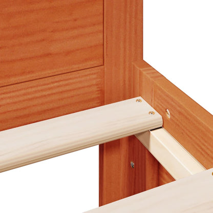 Giroletto senza Materasso con Testata Marrone Cera 150x200 Pino - homemem39