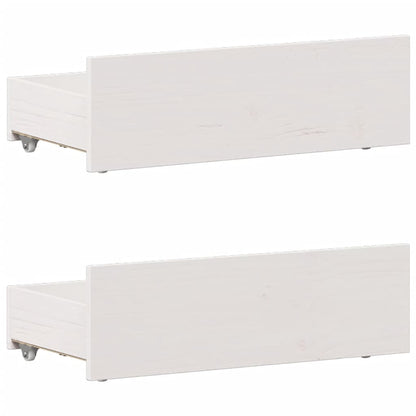 Giroletto senza Materasso con Testiera Bianco 90x200 cm Pino - homemem39