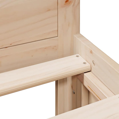 Giroletto senza Materasso con Testata 135x190 cm Massello Pino - homemem39