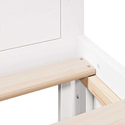 Giroletto senza Materasso con Testata Bianco 135x190 cm Pino - homemem39