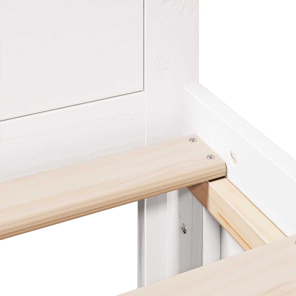 Giroletto senza Materasso con Testata Bianco 120x190 cm Pino - homemem39