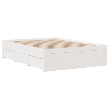 Giroletto senza Materasso con Cassetti Bianco 140x190 cm Pino - homemem39