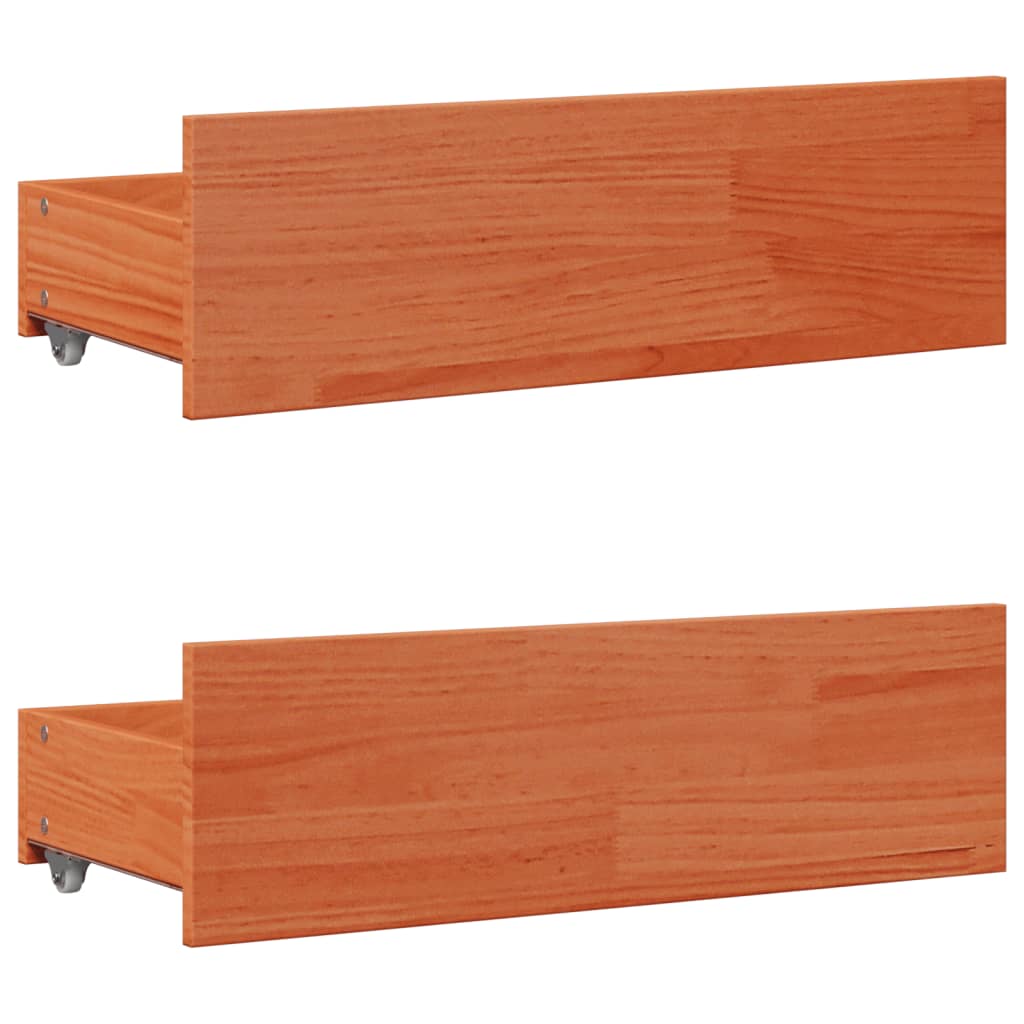 Giroletto senza Materasso con Cassetti Marrone Cera 140x190 cm | homemem39