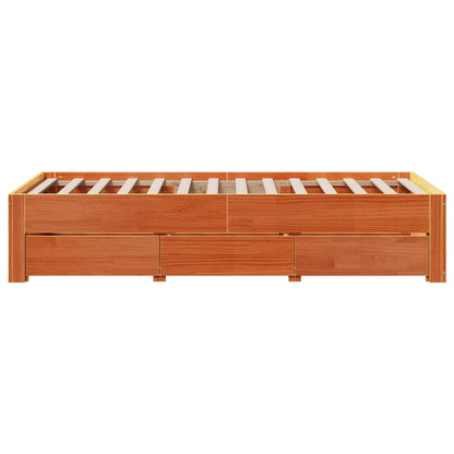 Giroletto senza Materasso con Cassetti Marrone Cera 90x190 cm | homemem39