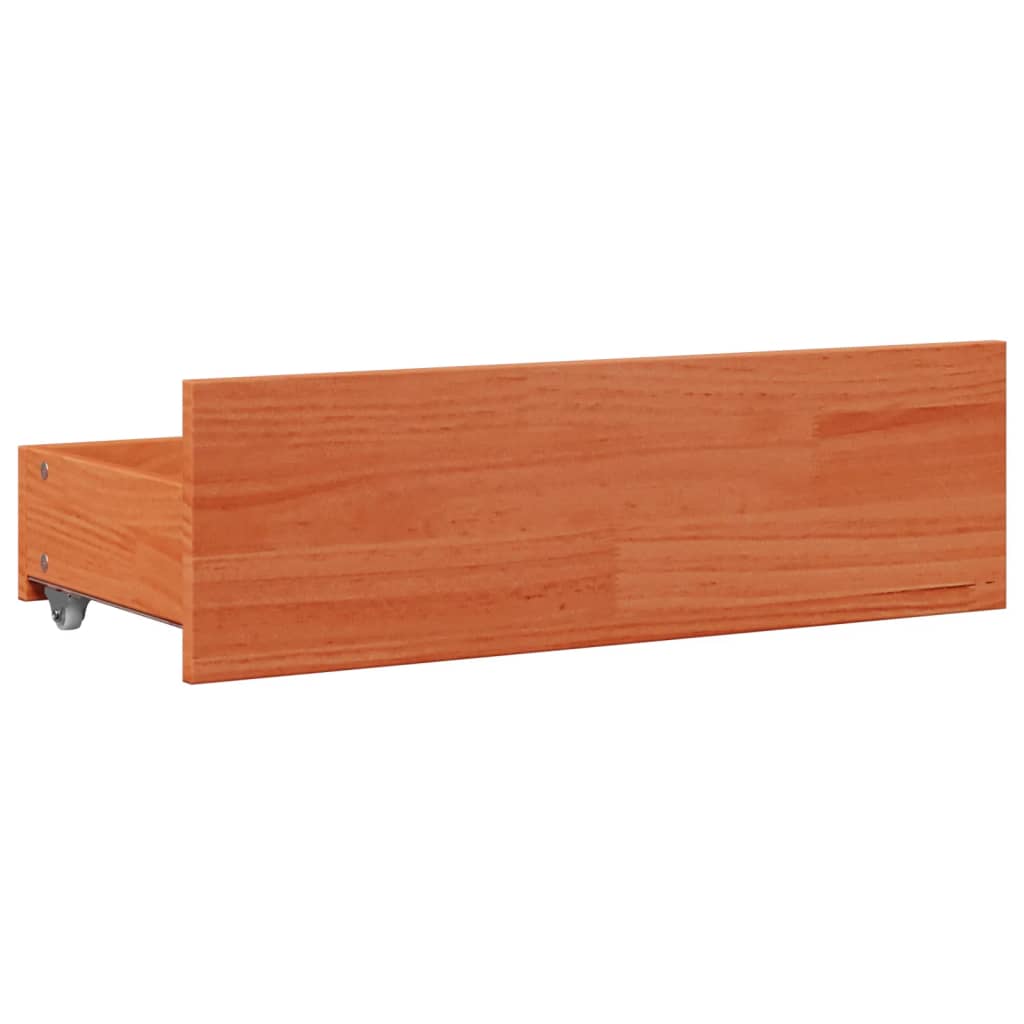 Giroletto senza Materasso con Cassetti Marrone Cera 90x190 cm | homemem39