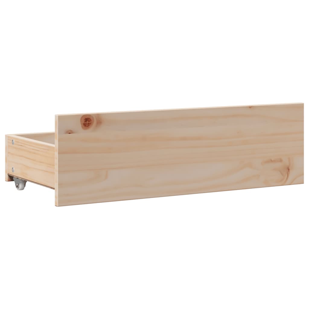 Giroletto senza Materasso con Cassetti 75x190 cm Massello Pino | homemem39