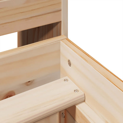 Letto senza Materasso 150x200 cm in Legno Massello di Pino - homemem39