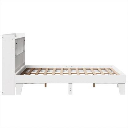 Letto senza Materasso Bianco 150x200 cm Legno Massello di Pino | homemem39
