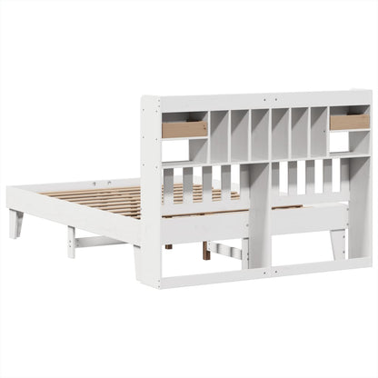 Letto senza Materasso Bianco 150x200 cm Legno Massello di Pino | homemem39