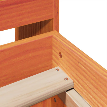 Letto senza Materasso Marrone Cera 150x200 cm in Legno di Pino - homemem39