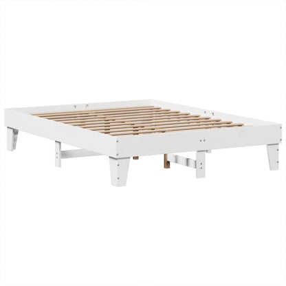 Letto senza Materasso Bianco 140x200 cm Legno Massello di Pino - homemem39
