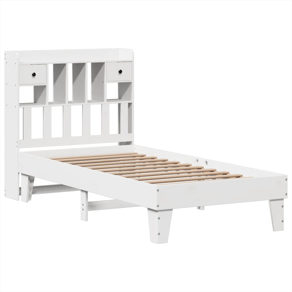 Letto senza Materasso Bianco 90x200 cm Legno Massello di Pino - homemem39