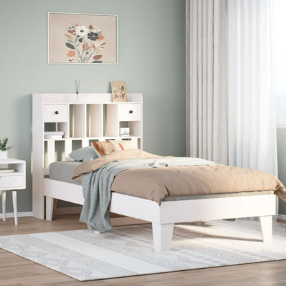 Letto senza Materasso Bianco 90x200 cm Legno Massello di Pino - homemem39