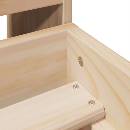 Letto senza Materasso 90x190 cm in Legno Massello di Pino - homemem39