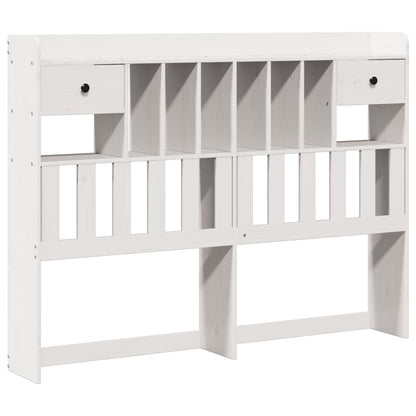 Letto Libreria senza Materasso Bianco 150x200 cm Legno di Pino - homemem39