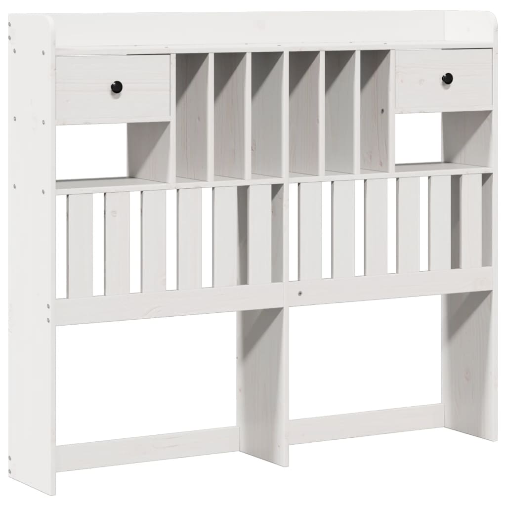 Letto Libreria senza Materasso Bianco 135x190 cm Legno di Pino - homemem39