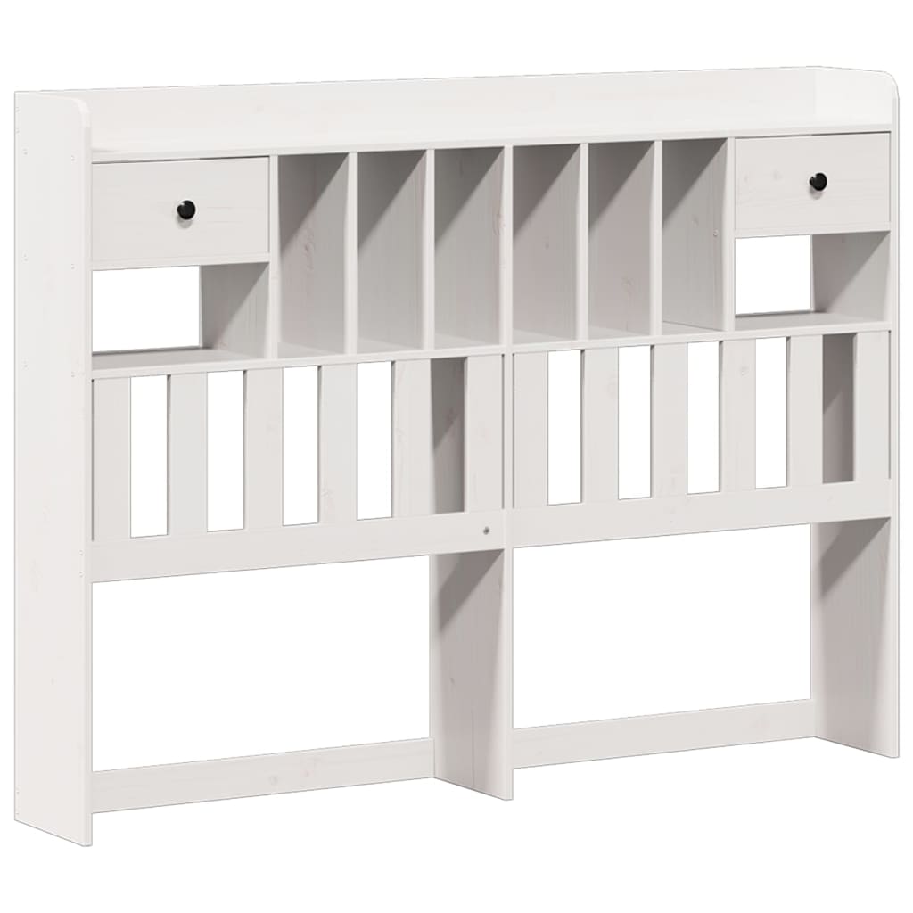 Letto Libreria senza Materasso Bianco 160x200 cm Legno di Pino - homemem39