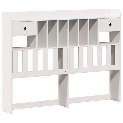 Letto Libreria senza Materasso Bianco 160x200 cm Legno di Pino - homemem39