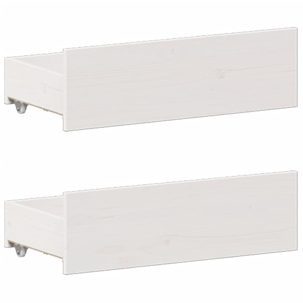 Letto Libreria senza Materasso Bianco 160x200 cm Legno di Pino - homemem39