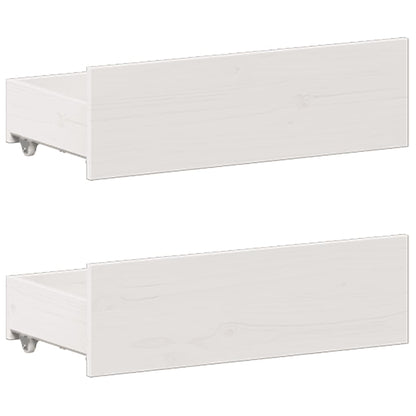 Letto Libreria senza Materasso Bianco 150x200 cm Legno di Pino - homemem39