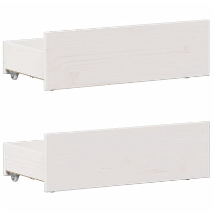 Letto Libreria senza Materasso Bianca 90x200 cm Legno di Pino - homemem39