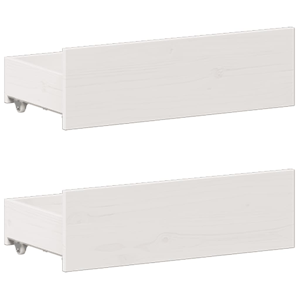 Letto Libreria senza Materasso Bianco 140x190 cm Legno di Pino - homemem39