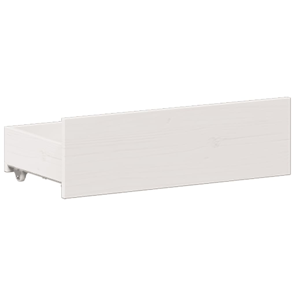 Letto Libreria senza Materasso Bianco 140x190 cm Legno di Pino - homemem39