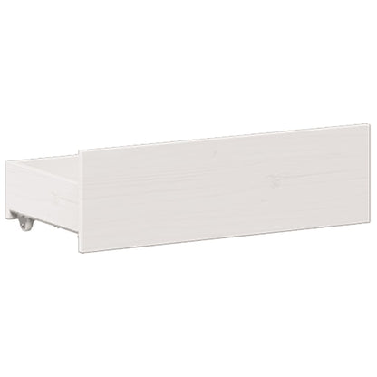 Letto Libreria senza Materasso Bianco 140x190 cm Legno di Pino - homemem39
