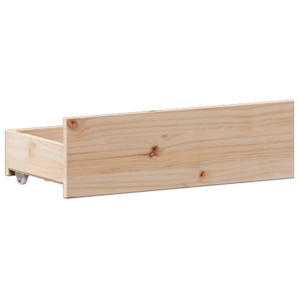 Letto Libreria senza Materasso 135x190 cm in Legno di Pino - homemem39