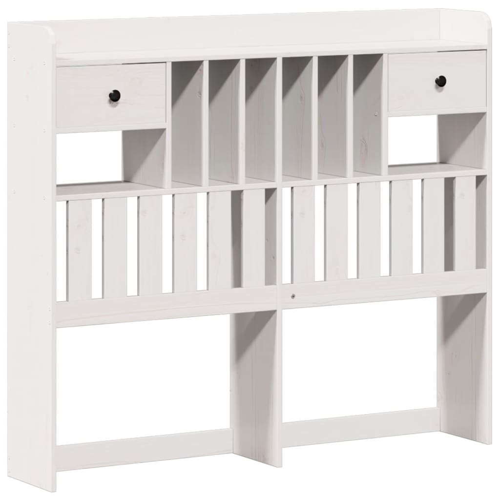 Letto Libreria senza Materasso Bianco 135x190 cm Legno di Pino - homemem39