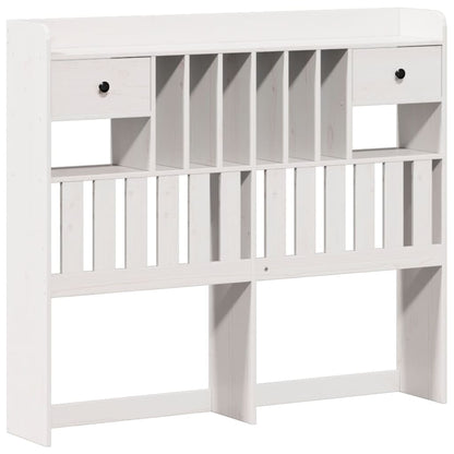 Letto Libreria senza Materasso Bianco 135x190 cm Legno di Pino - homemem39