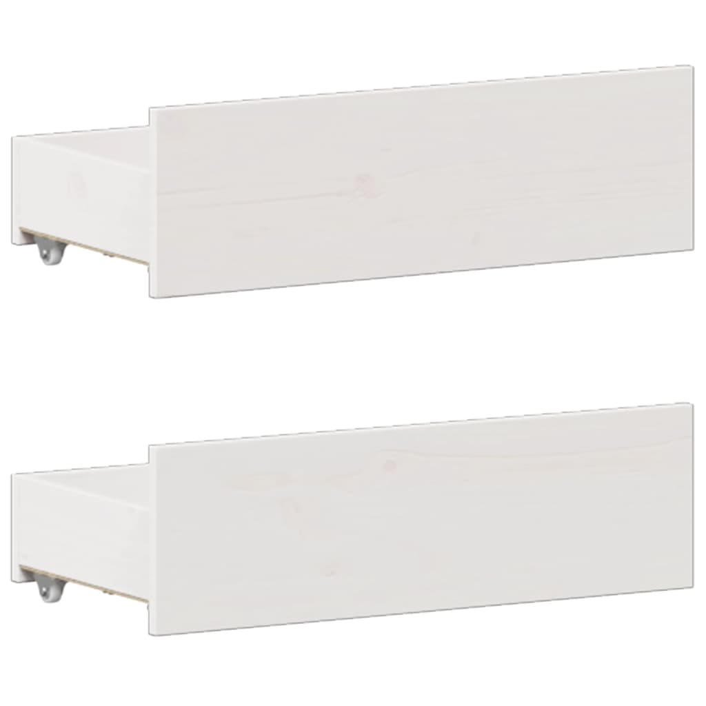 Letto Libreria senza Materasso Bianco 135x190 cm Legno di Pino - homemem39