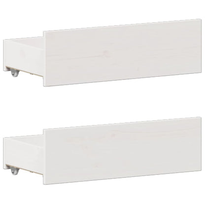 Letto Libreria senza Materasso Bianco 135x190 cm Legno di Pino - homemem39