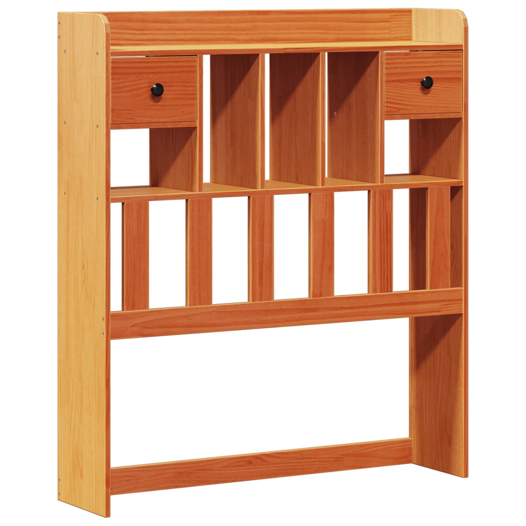 Letto Libreria senza Materasso Marrone Cera 75x190 cm in Pino | homemem39
