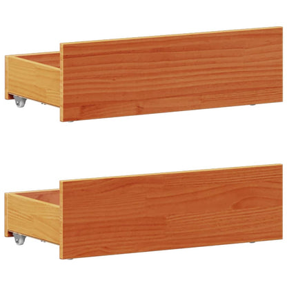 Letto Libreria senza Materasso Marrone Cera 75x190 cm in Pino | homemem39