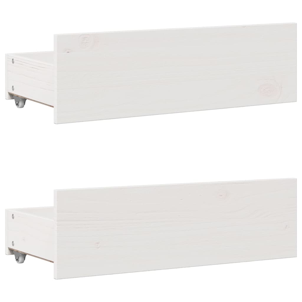 Letto Libreria senza Materasso Bianco 140x200 cm Legno di Pino