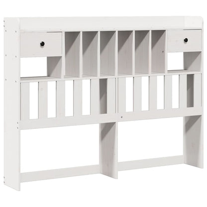 Letto Libreria senza Materasso Bianco 140x190 cm Legno di Pino - homemem39