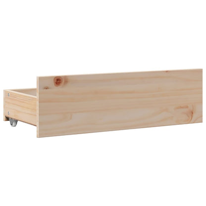 Giroletto con Libreria senza Materasso 75x190 cm in Legno Pino | homemem39