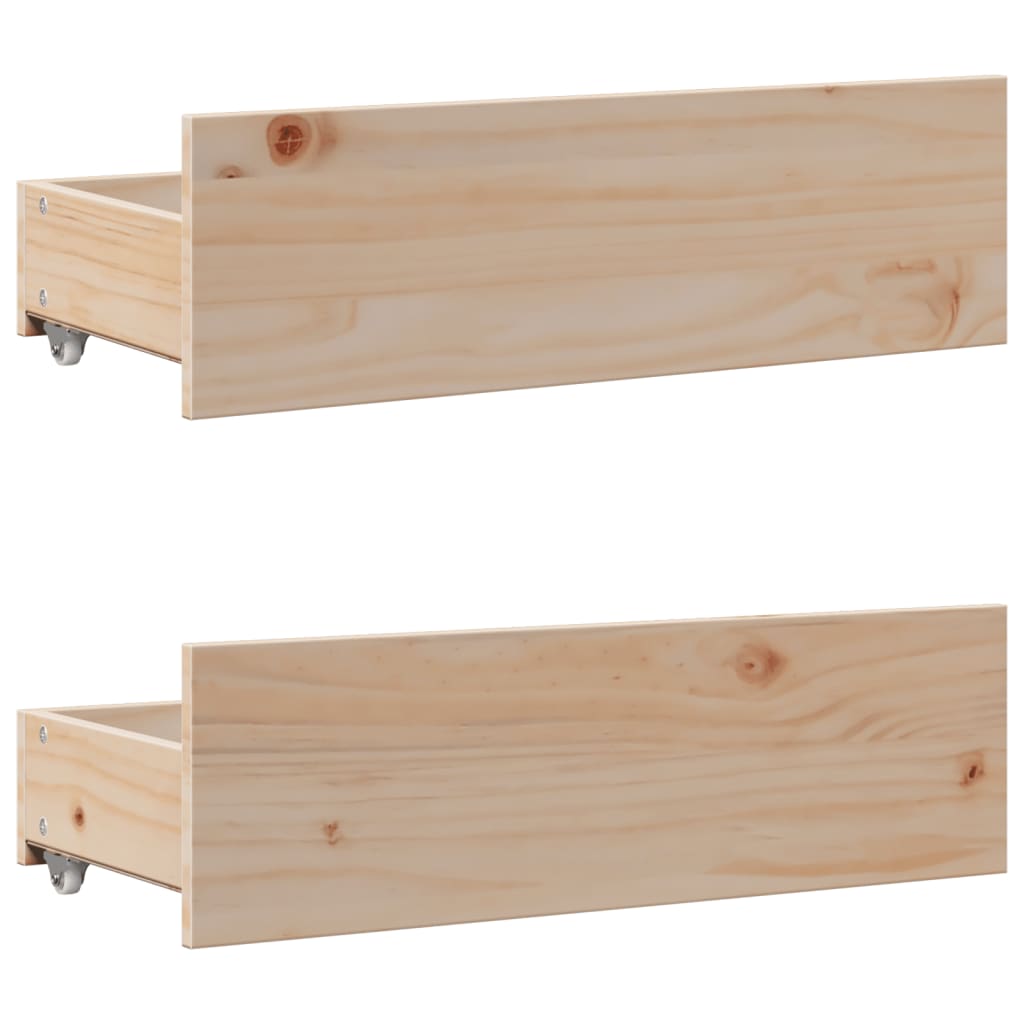 Giroletto con Libreria senza Materasso 75x190 cm in Legno Pino | homemem39