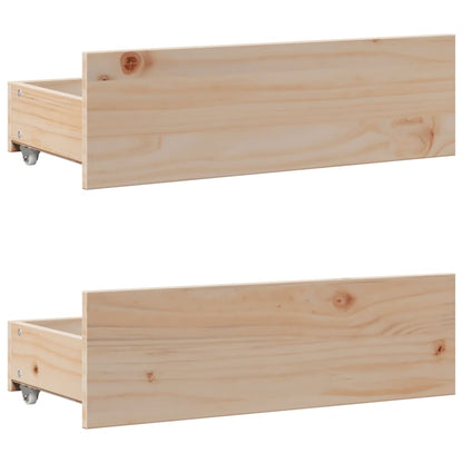 Giroletto con Libreria senza Materasso 75x190 cm in Legno Pino | homemem39