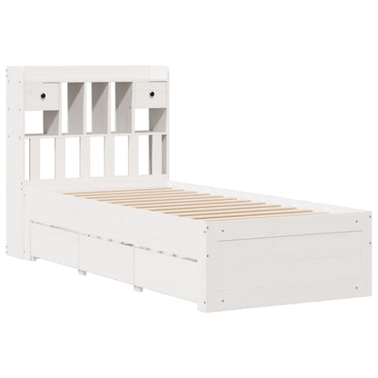 Letto con Libreria senza Materasso 75x190 cm in Legno Pino - homemem39