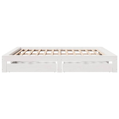 Giroletto senza Materasso Bianco 180x200 cm Legno Massello Pino | homemem39