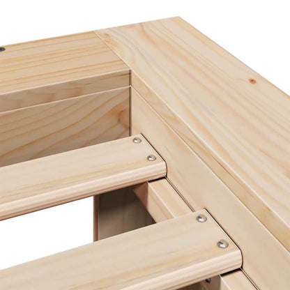 Letto senza Materasso 140x200 cm in Legno Massello di Pino