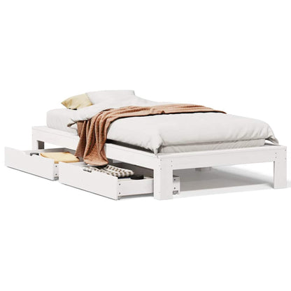 Giroletto senza Materasso Bianco 90x200 cm Legno Massello Pino | homemem39
