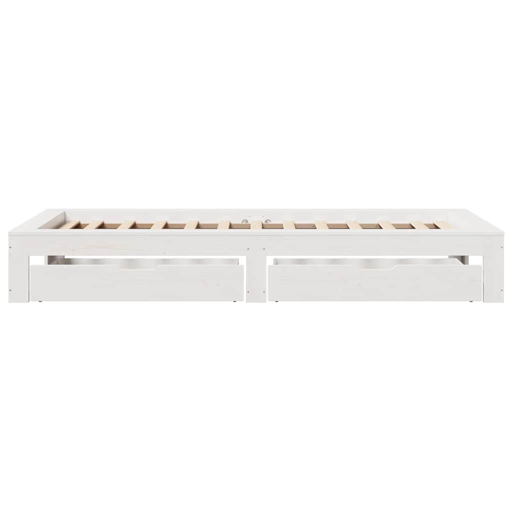 Giroletto senza Materasso Bianco 90x200 cm Legno Massello Pino | homemem39